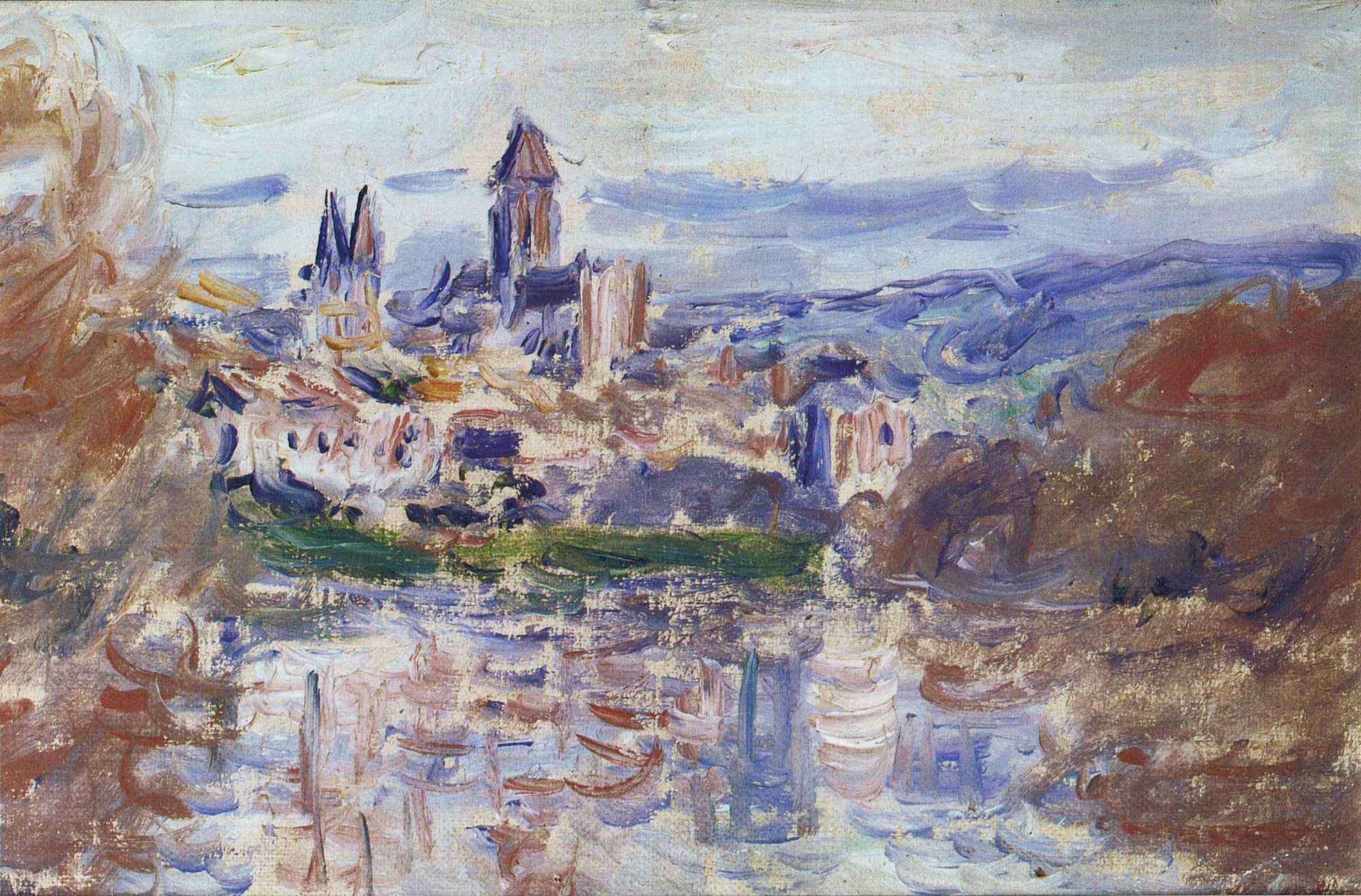 The Village Of Vetheuil Claude Monet Wikiart Org Encyclopedia Of Visual Arts