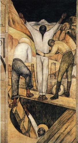 Exit from the Mine - Diego Rivera