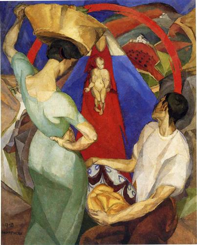 The Adoration of the Virgin - Diego Rivera