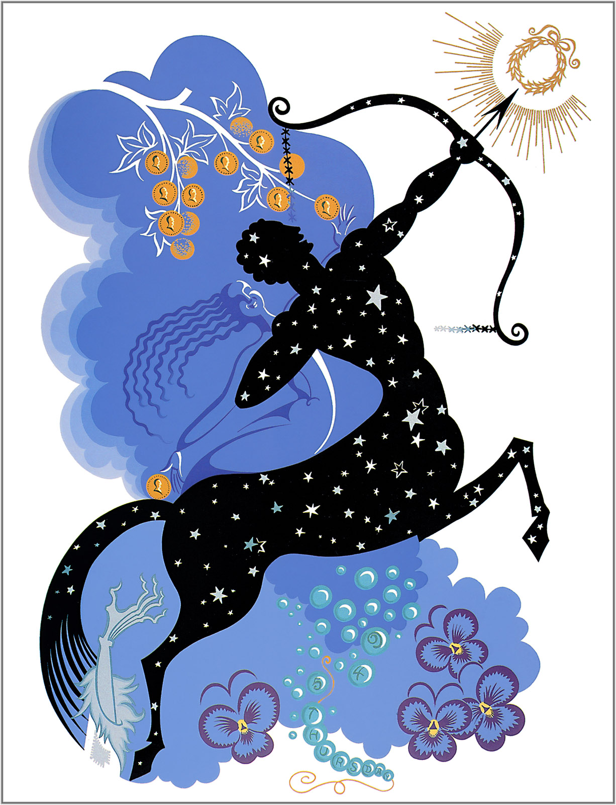 The Zodiac, Sagittarius - Erte - WikiArt.org - encyclopedia of visual arts