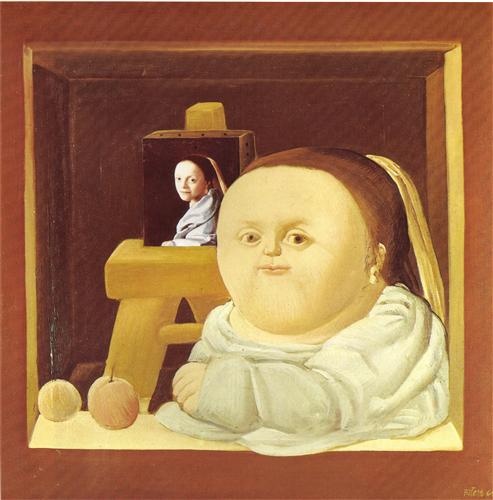 The Study of Vermeer - Fernando Botero