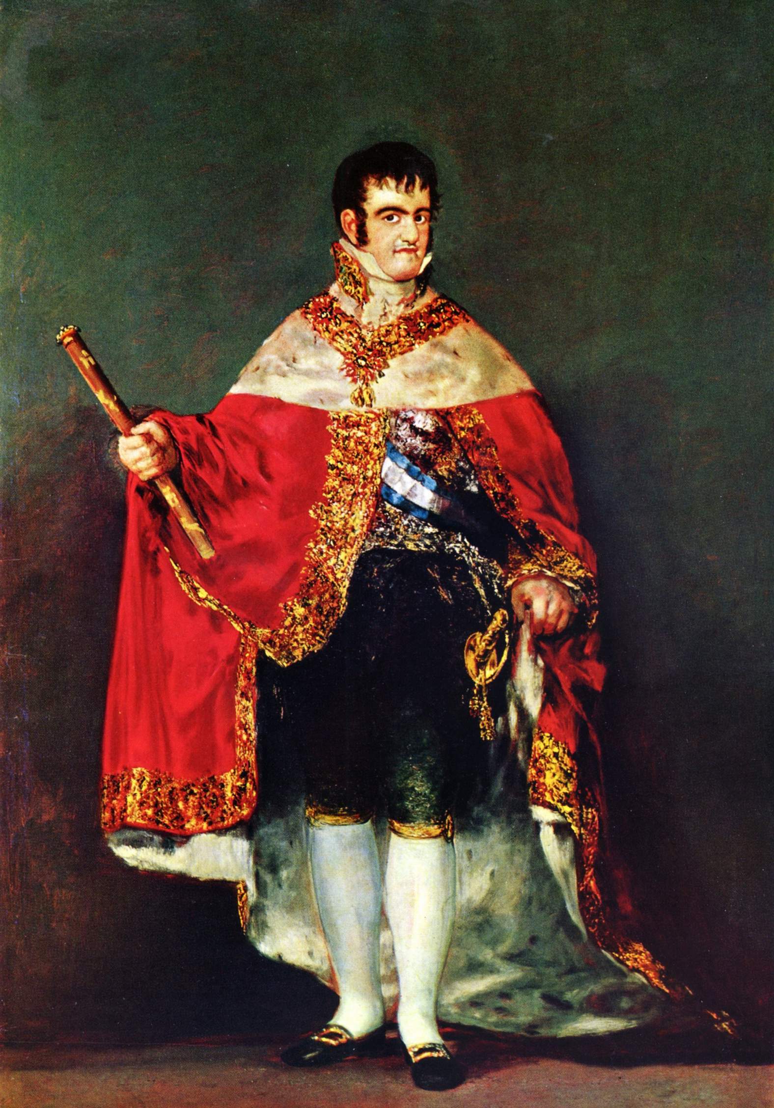 Retrato de Fernando VII, donde se evidencia la antipatía que Goya sentía hacia el monarca