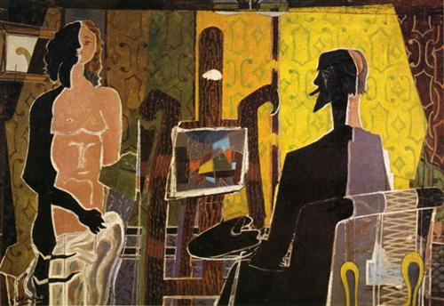 The Painter and His Model - Georges Braque
