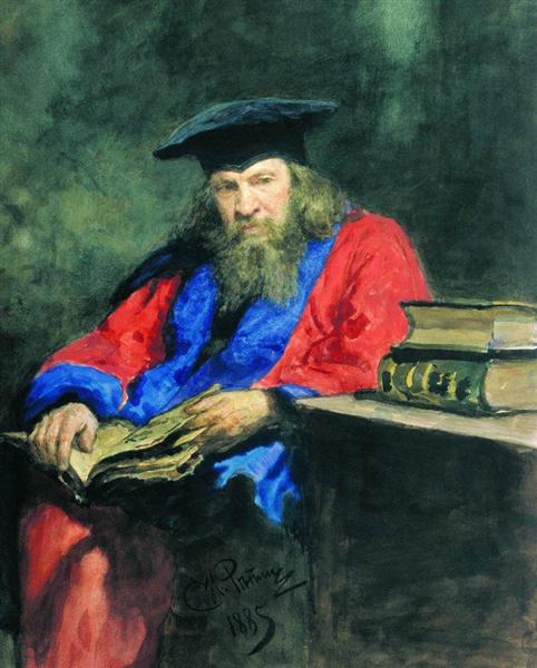 Portrait of Dmitry Mendeleev - Repin Ilya
