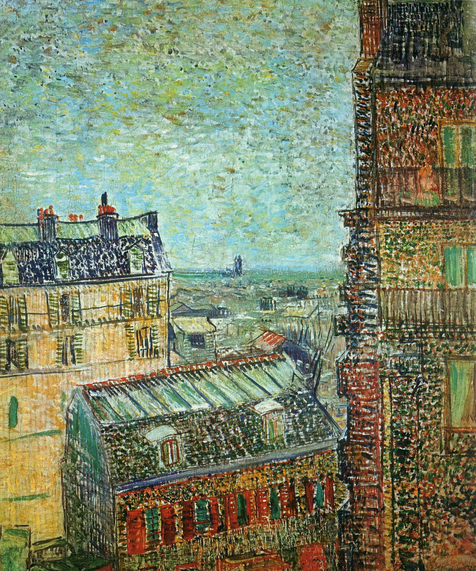 View of Paris from Vincent&#39;s Room in the Rue Lepic - Vincent van Gogh - literacybasics.ca ...