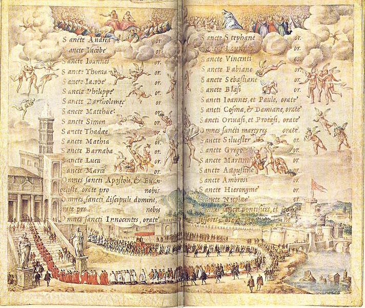 Corpus Christi Procession, c.1537 - c.1546 - Giulio Clovio
