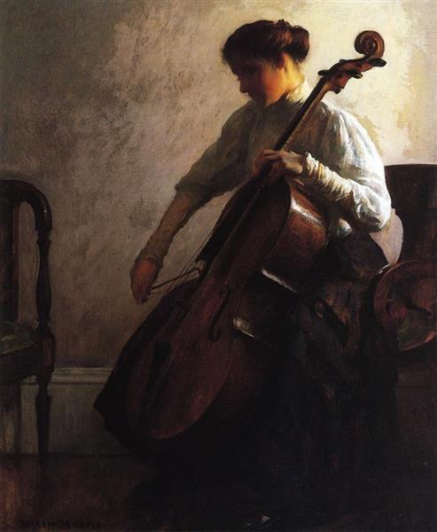 The Cellist, 1908 - Джозеф Родефер Де Камп
