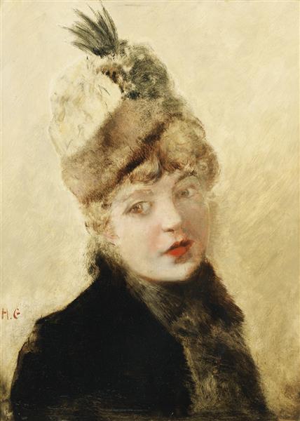 Young Woman Wearing a Hat - Henri Gervex