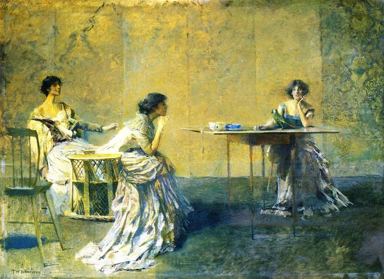 The Gossip, 1907 - Thomas Wilmer Dewing
