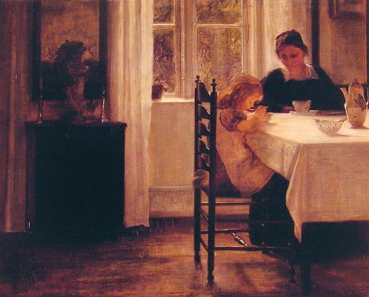 Breakfast Time, c.1900 - Carl Holsøe