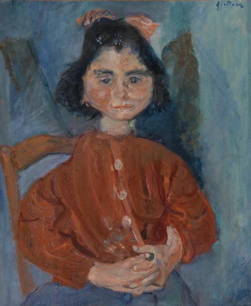 Young Girl in Red Blouse, 1919 - 柴姆‧蘇丁