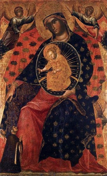 Madonna and Child with Two Votaries, 1325 - Паоло Венеціано