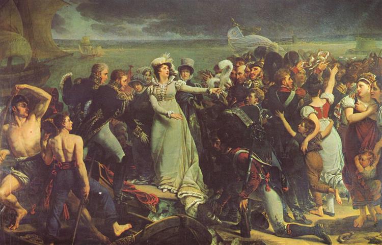 Embarkation of Madame D'Angoulême, 1819 - Antoine-Jean Gros