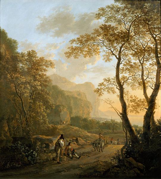 Landscape with Resting Travellers and Oxcart, c.1645 - Jan Dirksz Both