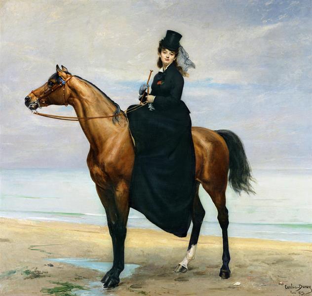 Equestrian Portrait of Mademoiselle Croizette, 1873 - Каролюс-Дюран