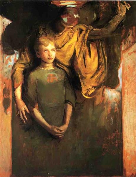 Boy and Angel - Abbott Handerson Thayer - WikiArt.org