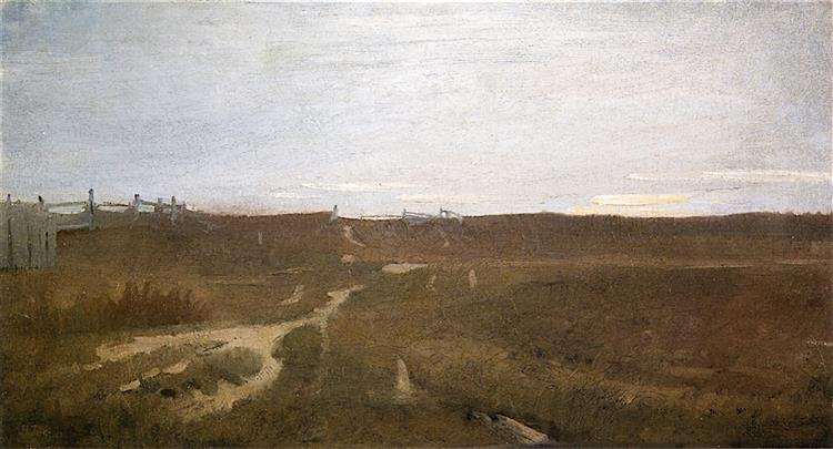 Road at Nantucket, 1881 - Эббот Хэндерсон Тайер