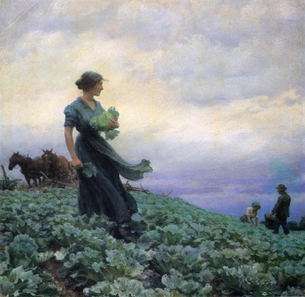 The Cabbage Field, 1914 - Charles Courtney Curran