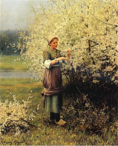 Spring Blossoms, c.1895 - c.1896 - Дэниел Риджуэй Найт