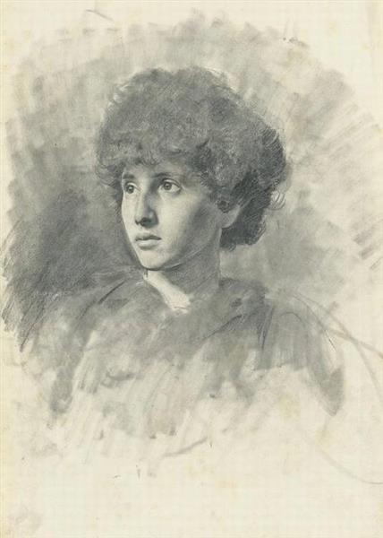 Portrait Of The Artist's Daughter Maud - Адольф Гіремі-Гіршль