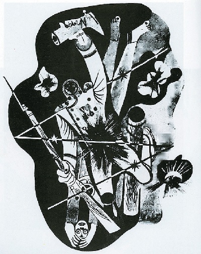 Explosion in the Trench. Illustration for I.Dneprovsky's Novel 'Phalange', 1932 - Anatol Petrytsky