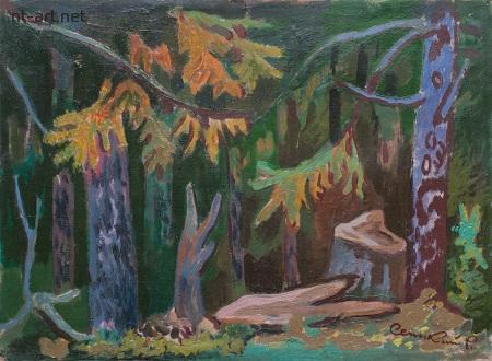 The Edge of the Spruce Forest, 1982 - Роман Юлианович Сельский
