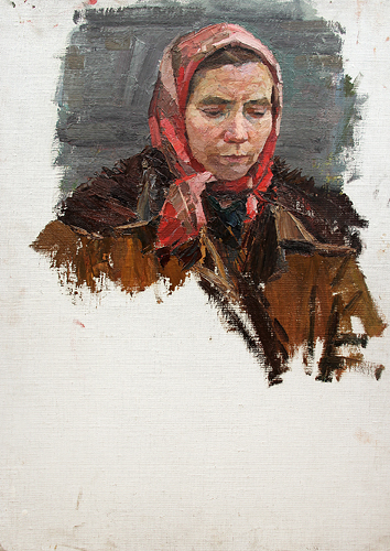 Female Portrait, c.1960 - Виктор Васильевич Шаталин