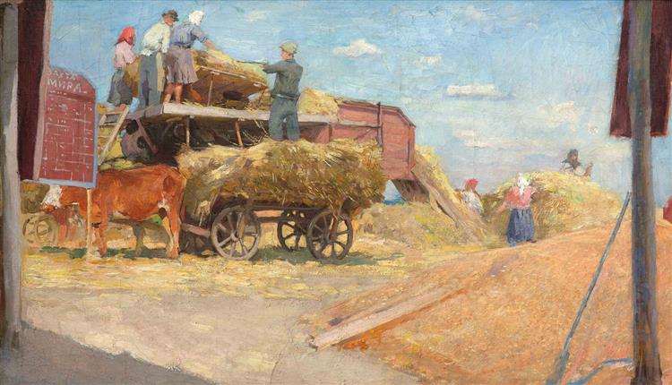 Harvesting, c.1950 - Alla Horska