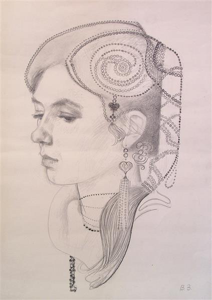 Woman's Portrait, c.1970 - Виктор Иванович Зарецкий