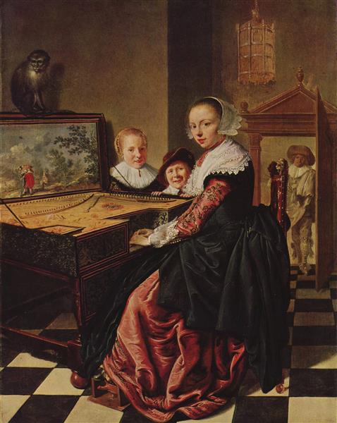 Woman Playing the Virginal, 1640 - Ян Мінзе Моленар