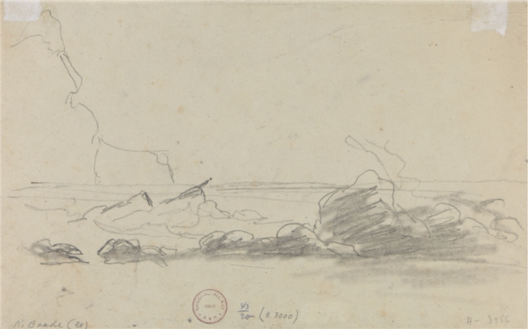 Kystlandskap, 1841 - Knut Baade