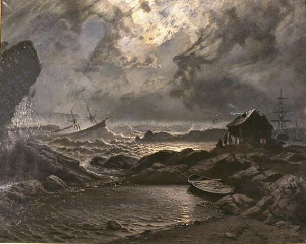Storm Night, 1879 - Кнут Андреессен Бааде