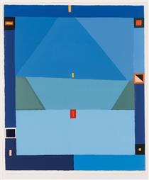 Untitled (Blue abstraction) - Ежи Новосельский
