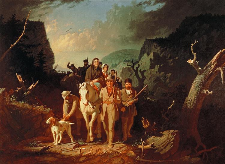 Daniel Boone Escorting Settlers Through the Cumberland Gap, 1852 - George Caleb Bingham