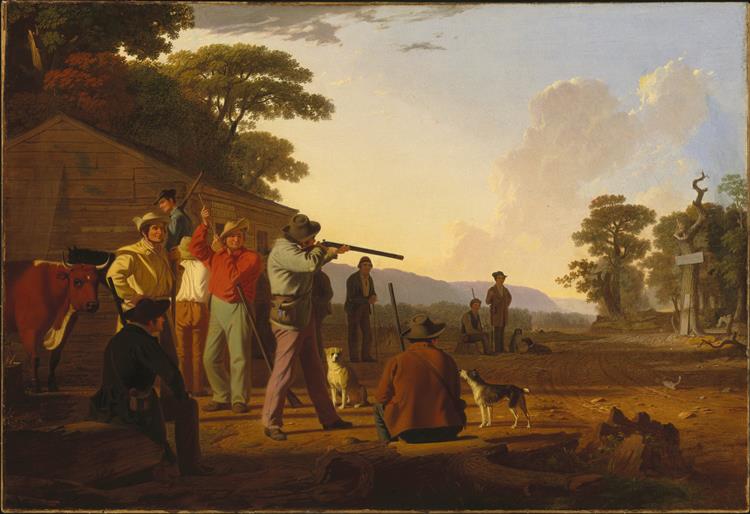 Shooting for the Beef, 1850 - Джордж Калеб Бингем