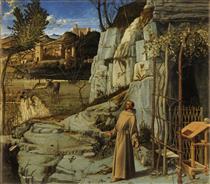 Der Heilige Franziskus in der Wüste - Giovanni Bellini