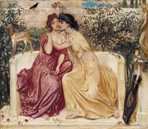 Sappho and Erinna in a Garden at Mytilene - Simeon Solomon