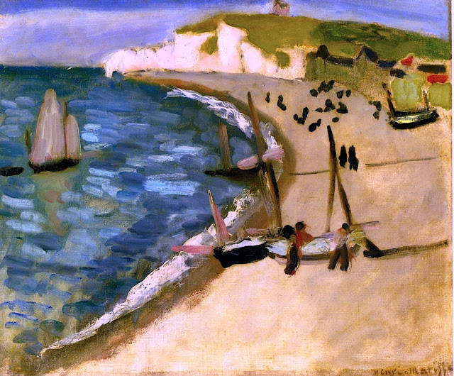 Yaht Amont Cliffs at Etretat, c.1921 - Henri Matisse
