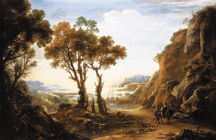 Evening Landscape, 1643 - Сальватор Роза