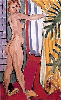 An Nude Dtanding Before An Open Door - Henri Matisse