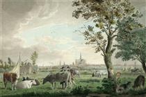View of Haarlem from the Brouwersvaart - Cornelis van Noorde