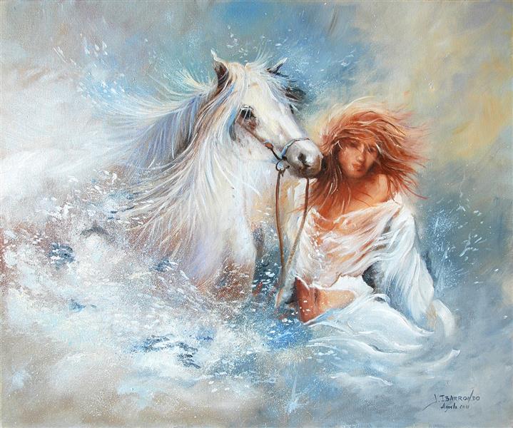 Mujer con caballo - Javier Ibarrondo Los Arcos