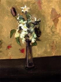 Bouquet of Flowers in a Crystal Vase - 馬蒂斯