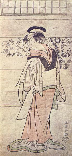 Segawa Yūjirō II as the maid Otowa, 1794 - Тосюсай Сяраку