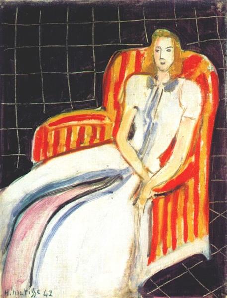 Сімона в смугастому кріслі, 1942 - Анрі Матісс