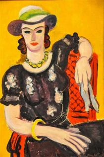 The Embroidered Dark Blouse - Henri Matisse