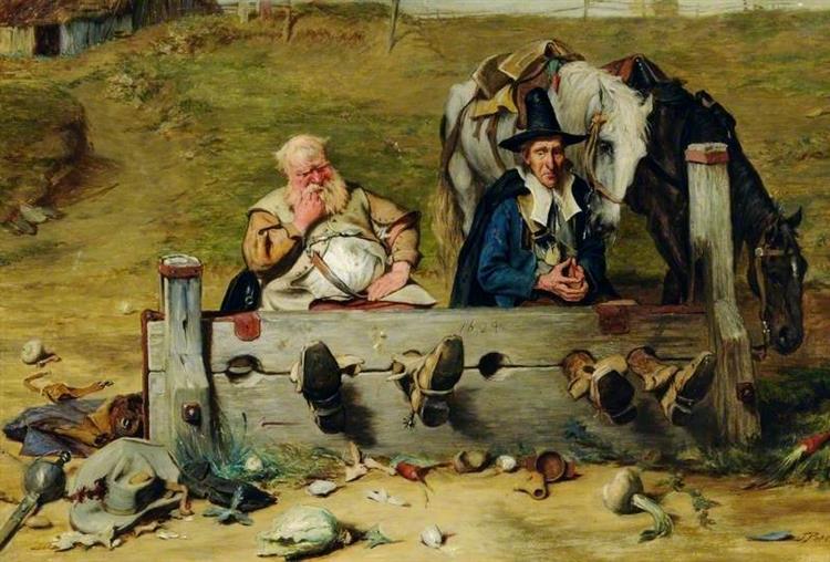 Hudibras and Ralpho in the Stocks (from the Poem by Samuel Butler), 1867 - John Pettie