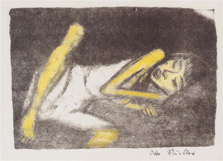 Mädchen Auf Der Liege, 1919 - Otto Mueller