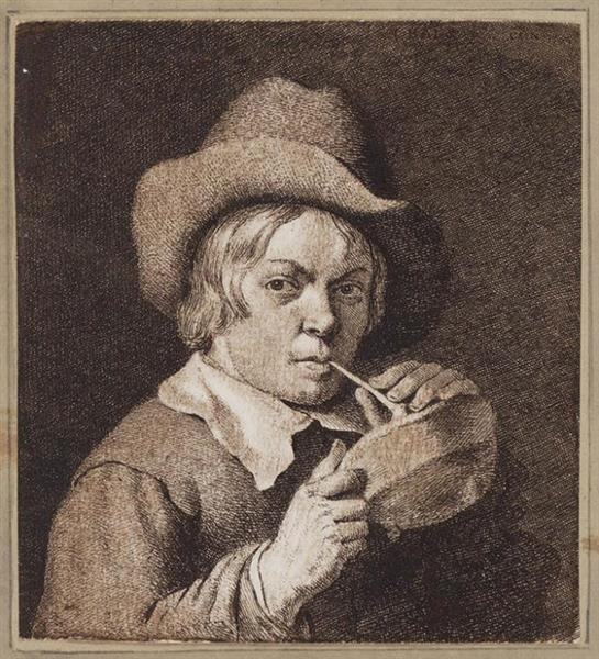 a Boy Lighting a Pipe, 1763 - Cornelis van Noorde