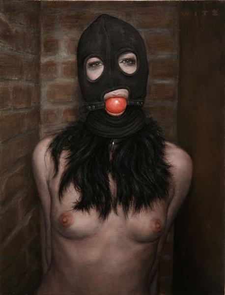 Hooded Girl With Ball Gag, 2011 - Dan Witz